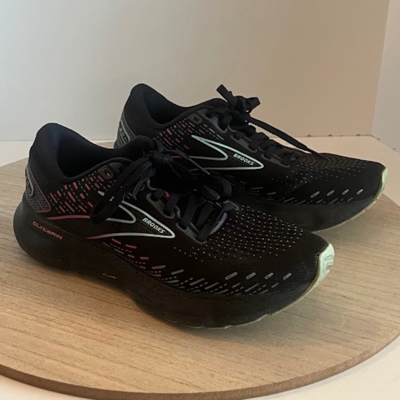 Brooks Glycerin 20 Women’s Running Shoes Black Pink Size 8 Medium B Cushion - Picture 1 of 8